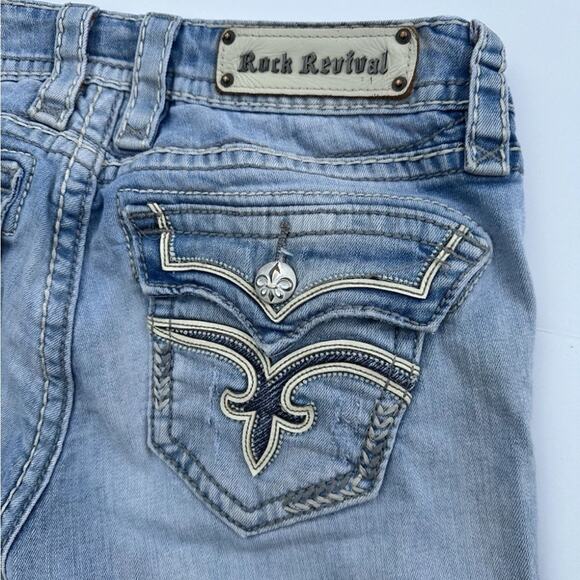 Rock Revival Anett Capri Jeans Women's Size 29 Embroidered Beach Vacation Y2K - Picture 6 of 14